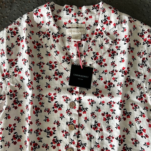 NWT Anthropologie LINEN Cropped Top XS - Picture 3 of 7